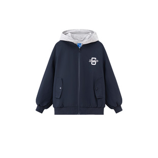 斯凯奇童装假两件连帽棒球服外套男女童26秋季新夹克SkechersKid