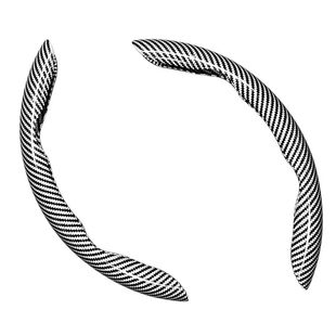 汽车方向盘套桃木纹皮革丝工艺四季通用夏季吸汗防滑超薄卡式把套