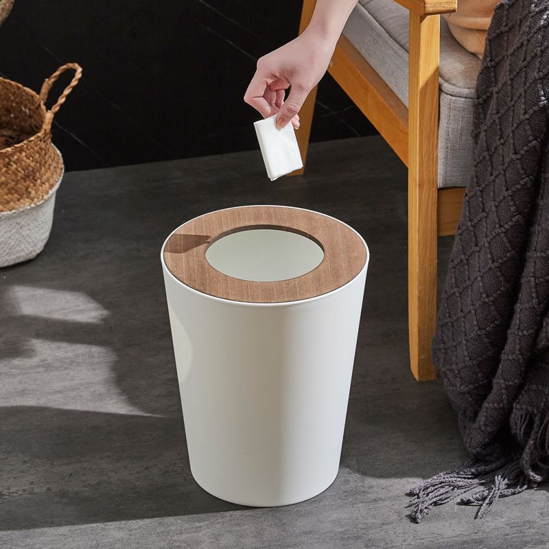 家用垃圾桶带盖卫生间厨房轻盖客厅卧室号大垃圾筒木纸篓桶收纳奢