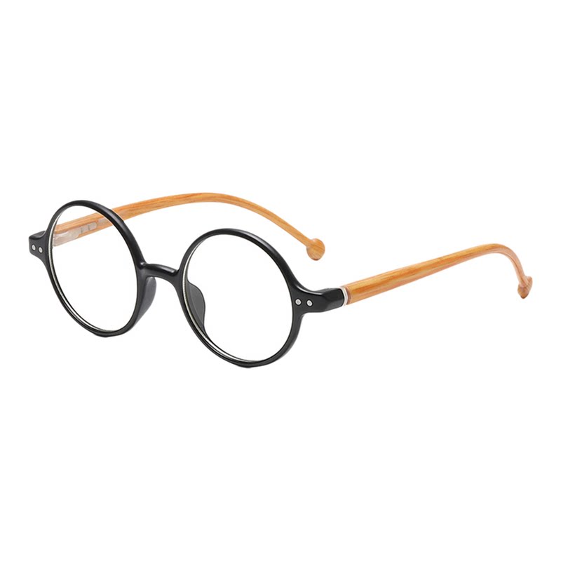 港风复古木纹腿高级眼镜框