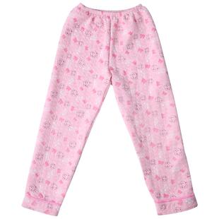 圆人单件睡裤秋冬纯棉夹层加厚单条棉裤空气棉女长裤子家居裤保暖