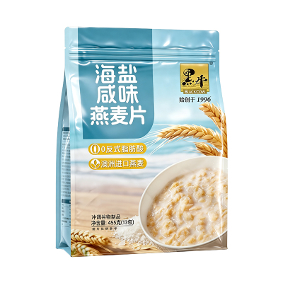 黑牛咸味燕麦片海盐微调风味