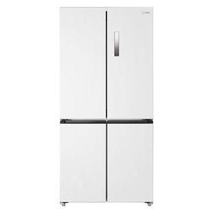 新品美的571冰箱超薄零嵌入式十字双开四门家用大容量大白豚云朵