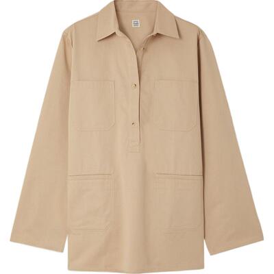 TOTEME夏季女内搭美拉德棉质斜纹布衬衫