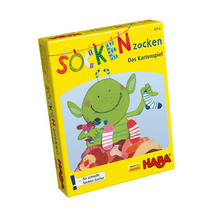 德国HABA早教玩具逻辑思维桌游游戏4714小怪兽找袜子匹配记忆4岁5