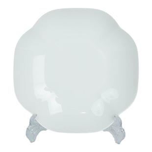 云遇川青白釉葵口盘景德镇餐具高白瓷盘西餐盘会所盘轻奢高级感新