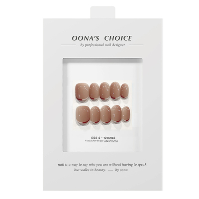 双色渐变高级感法式全华钻美甲