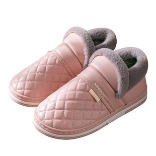 防水棉拖鞋女冬季2025新款全包跟室内家居老人加绒加厚棉鞋男外穿