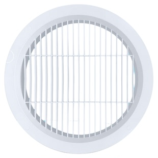华旗 新款abs新风出风口空调风口排风口圆形直百叶通风管道排气口