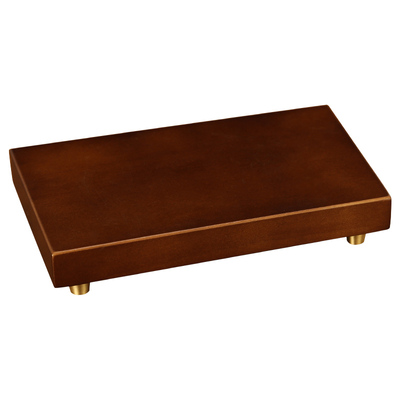 上善若水 实木底座原木摆件佛像奇石头木托架工艺品方形1555