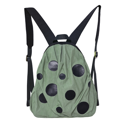 原创高颜值波点双肩包女休闲书包