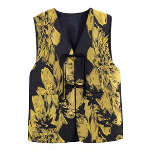 中老年人女装新中式马甲背心2025春秋新款时尚外搭洋气奶奶砍价