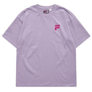 FILA FUSION斐乐潮牌情侣短袖T恤夏季款宽松运动凉感防晒上衣男女