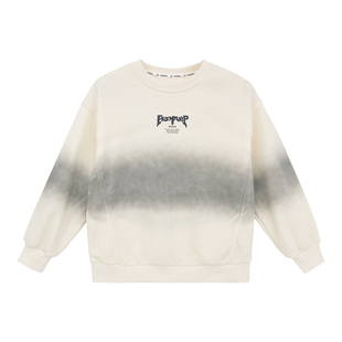 派町童装男童卫衣2026春季新款大童廓形渐变卫衣儿童潮流字母长袖