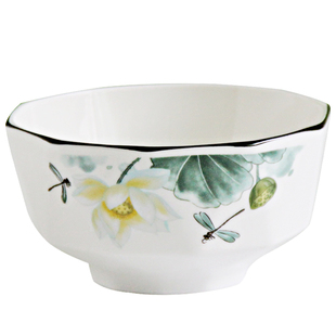 4只家用面碗 中式陶瓷餐具高级感吃饭碗大号2026新款网红大碗套装