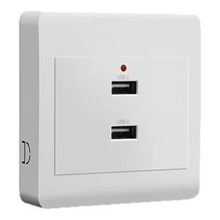 86型明装插座带USB充电220v工地宿舍36V快充type-c家用充电面板