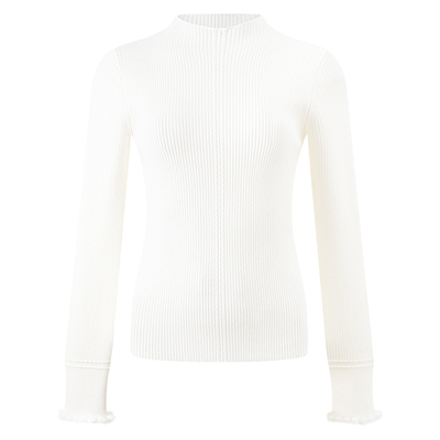 衣纱布菲修身半高领针织打底衫