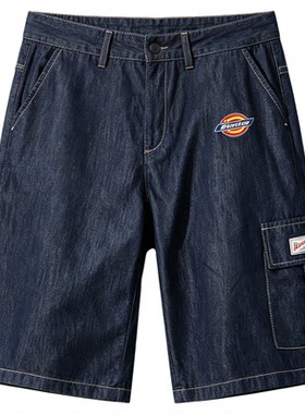 【莱赛尔】Dickies帝酷适工装牛仔短裤男夏季冰丝美式复古五分裤M