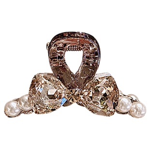 轻奢时尚水晶蝴蝶结小抓夹半扎发夹子女高端时尚侧边夹刘海夹发饰