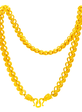 镀沙金项链男士泰国仿真金大金