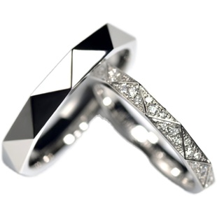 PT950铂金群镶钻石戒指女士钻戒个性情侣对戒白金结婚求婚定制