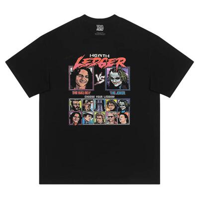 盗版艺术家 美式复古vintage希斯莱杰小丑Joker高街摇滚短袖T恤男