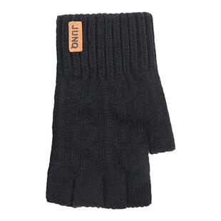 加厚棉可触屏棉手套野外毛线针织东北防寒冬天保暖露指半指手套女