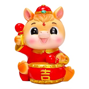 马到成功吉祥手办国潮马盲盒摆件乔迁新居开业礼物书房励志装饰品