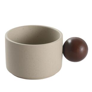 陶瓷咖啡杯碟套装礼盒复古拿铁美式咖啡杯木杯垫下午茶杯粗陶杯子