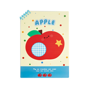 苹什么!斜角苹果活页本线圈本高颜值ins风b5不硌手可拆卸笔记本斜翻记事本错题2025新款考研专用日记本本子