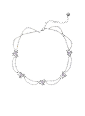 QG紫色爱心系列高级轻奢夏日配饰小众颈链锁骨链2025新款节日礼物