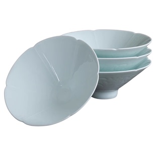 景德镇陶瓷碗影青斗笠碗家用高级感饭碗面碗高温瓷碗餐厅餐具汤碗