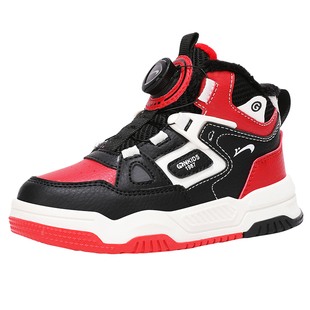 贵人鸟男童旋钮扣板鞋秋季2025新款透气防滑耐磨女孩百搭运动鞋子