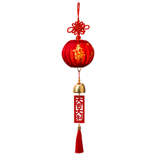 新年发光小灯笼挂饰绿植树上2026马过年装饰挂件春节年味氛围布置