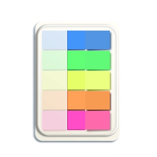 真彩索引贴标签纸便签贴可书写标记小条塑料书签记号透明页码荧光彩色便利贴贴纸便签纸办公用错题手写可撕