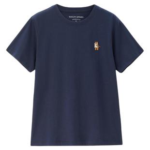 佐丹奴T恤女装纯棉i与e的日常主题刺绣圆领针织短袖T恤 05395382