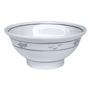 商用加深陶瓷拉面碗高脚护边碗老式牛肉面碗汤碗云南米线大碗加厚