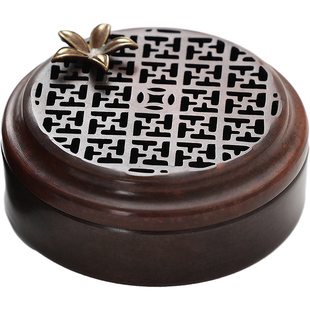 紫铜小香炉家用室内焚香檀香熏香炉盘香盒香薰炉茶道便携随身香盒