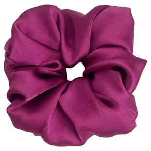 超大蓝色仿真丝丸子头头花大肠发圈女高级感头绳2025新款发绳发饰