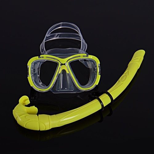 潜水2件套装呼吸管浮呼吸钢化玻璃pvc装备潜水镜+管+潜水镜潜