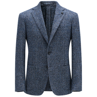 意大利剪裁商务休闲四季格纹西服