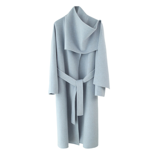 CHIIYEAR池也 双面羊绒大衣女长款围巾领羊毛外套时尚百搭25冬新