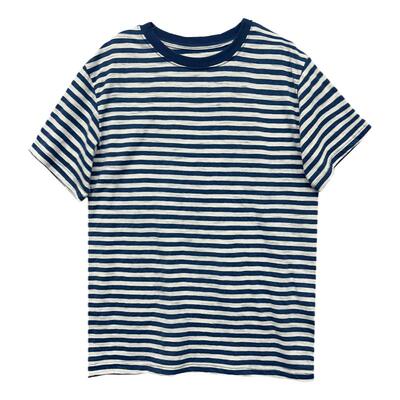 柔软海魂条纹大版透气棉质显瘦