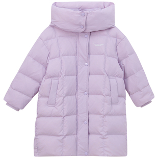 女童羽绒服冬装2025新款儿童加厚保暖白鸭绒羽绒服女孩中长款外套