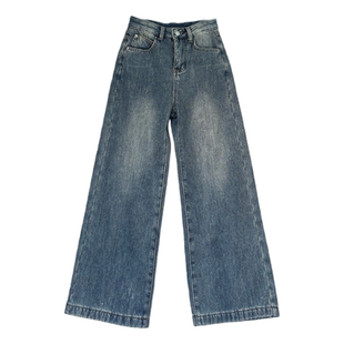 小小家 小个子小码烫钻闪闪加绒牛仔裤冬季直筒阔腿长款裤子