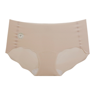 7A裸感无痕内裤女薄抗菌档桑蚕丝裆2025新款中腰三角裤透气短裤头
