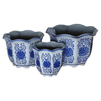 中式古典青花瓷陶瓷花盆