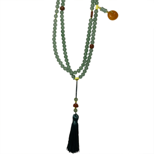 国风串珠流苏叠戴项链女新中式长款斜跨链旗袍汉服毛衣链装饰配饰