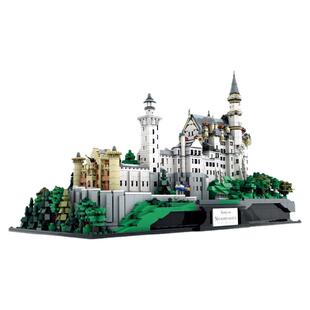 星堡XB05002德国新天鹅浪漫公主大城堡模型拼插diy小颗粒积木玩具