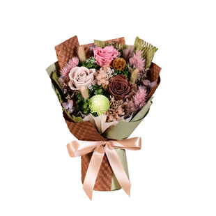 复古永生花玫瑰真花束高级感轻奢生日节日纪念日礼物送女友闺蜜